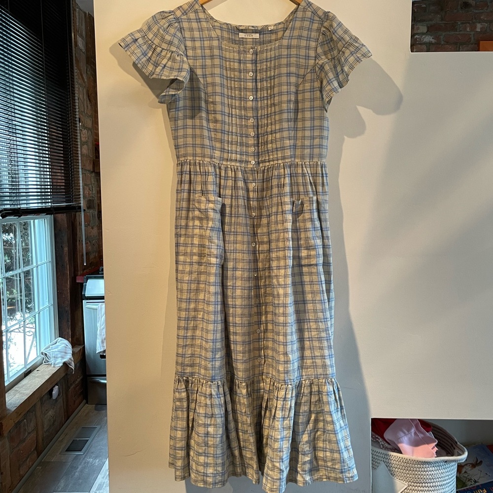 Doen Marfa Dress Blue Plaid